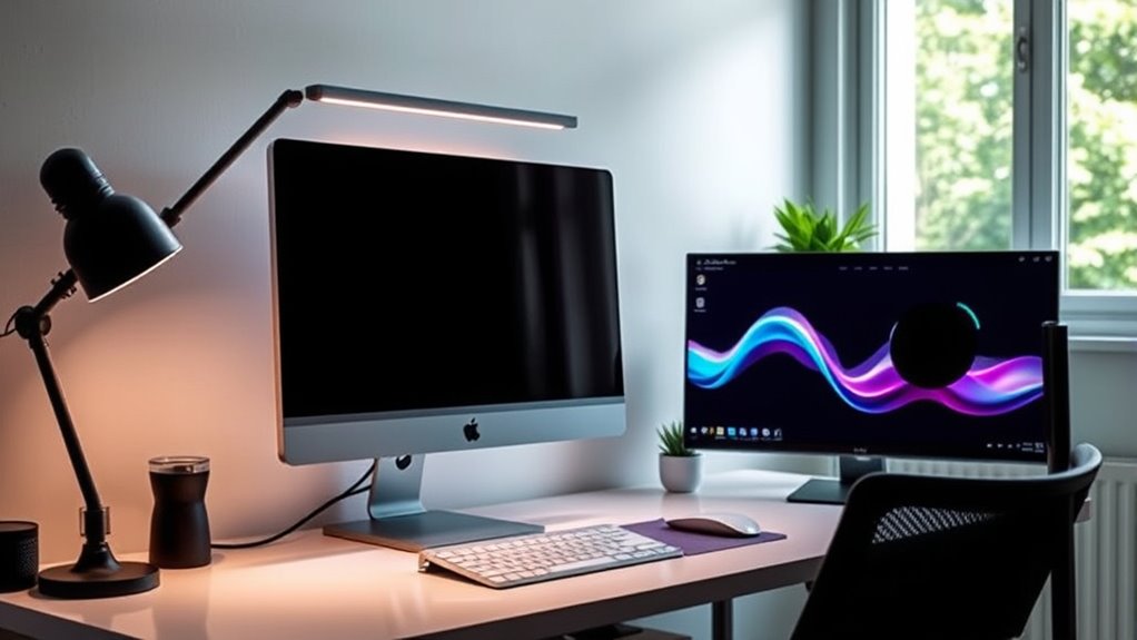 adjustable brightness and glare