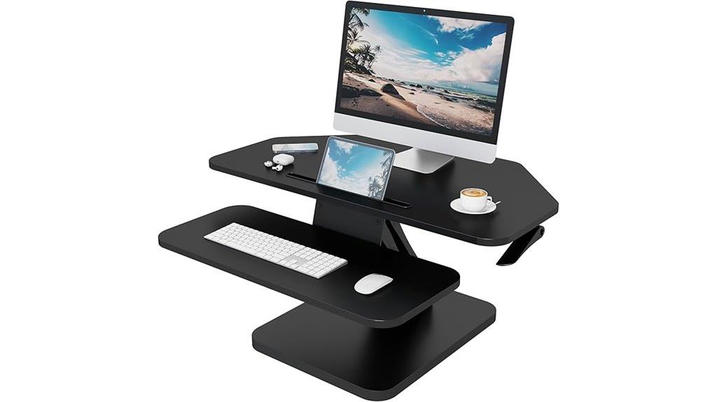 adjustable corner desk converter