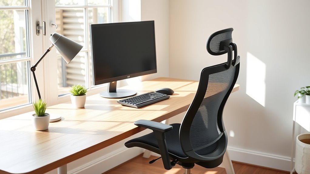 adjustable ergonomic workspace setup