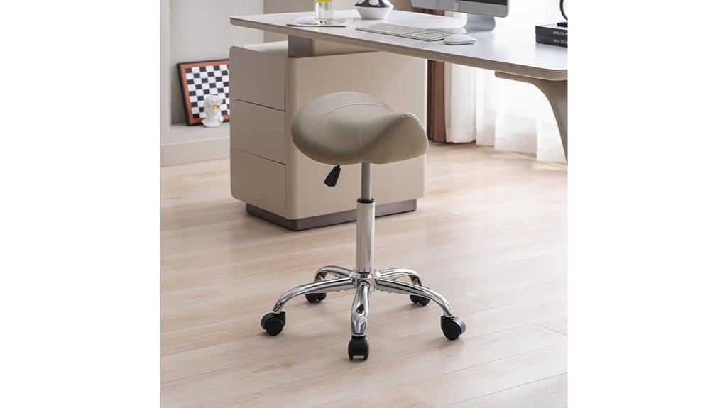 adjustable grey swivel stool