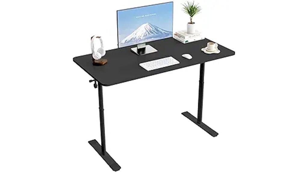 adjustable manual sit stand desk