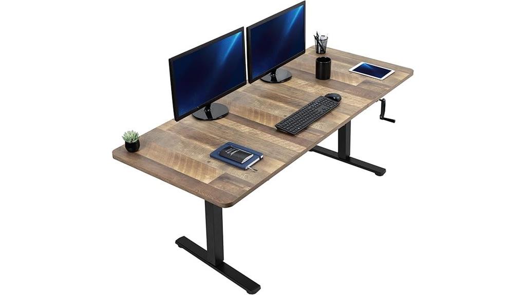 adjustable reclaimed wood desk