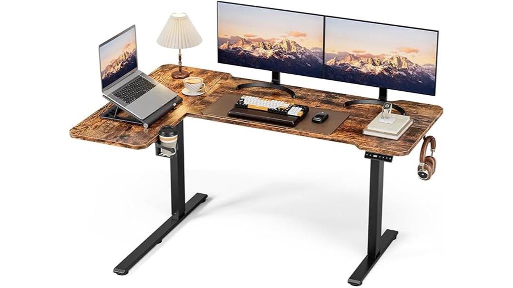 adjustable reversible l shaped desk