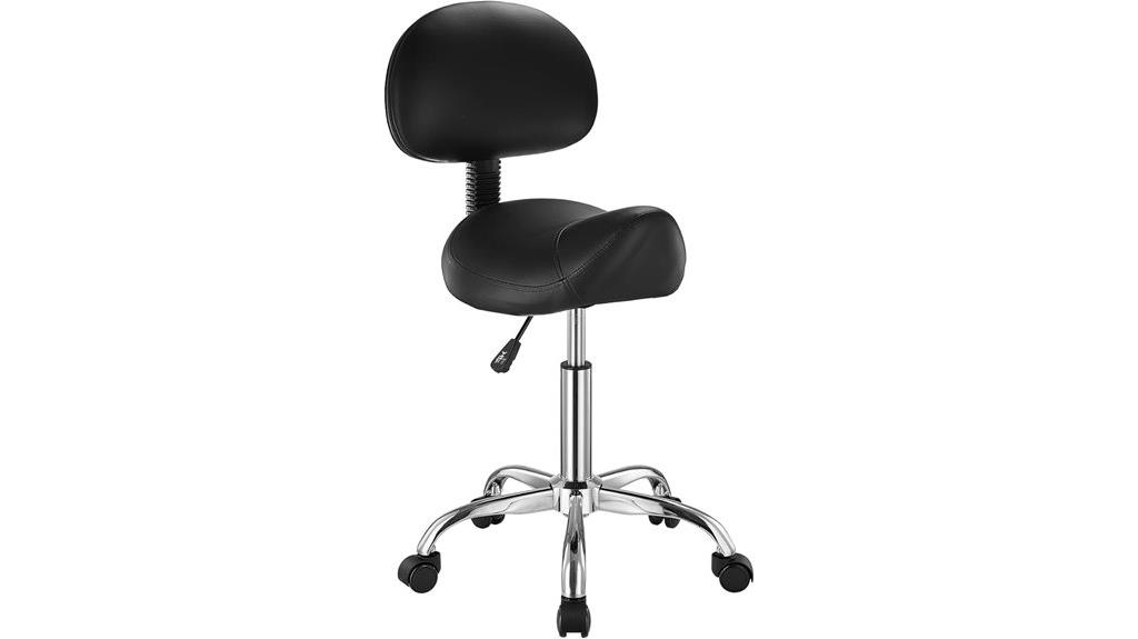adjustable saddle stool with wheels