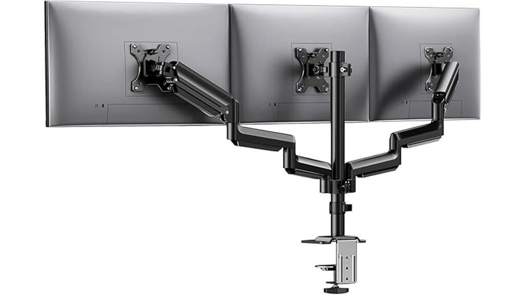 adjustable triple monitor mount
