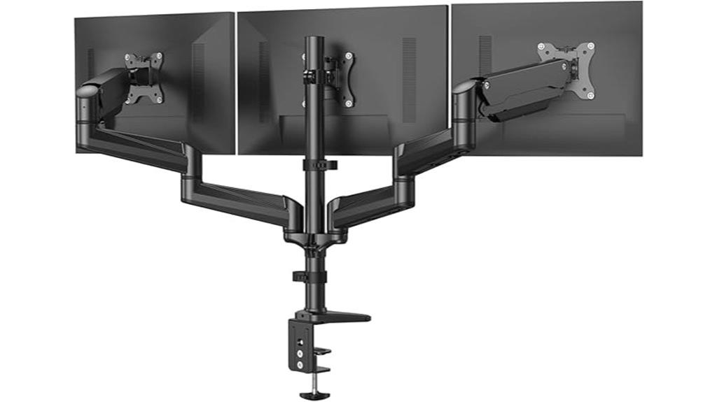 adjustable triple monitor mount
