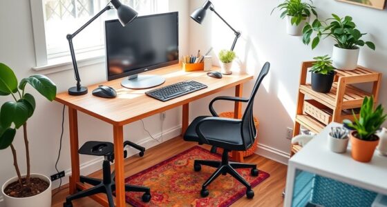 affordable ergonomic workspace setup