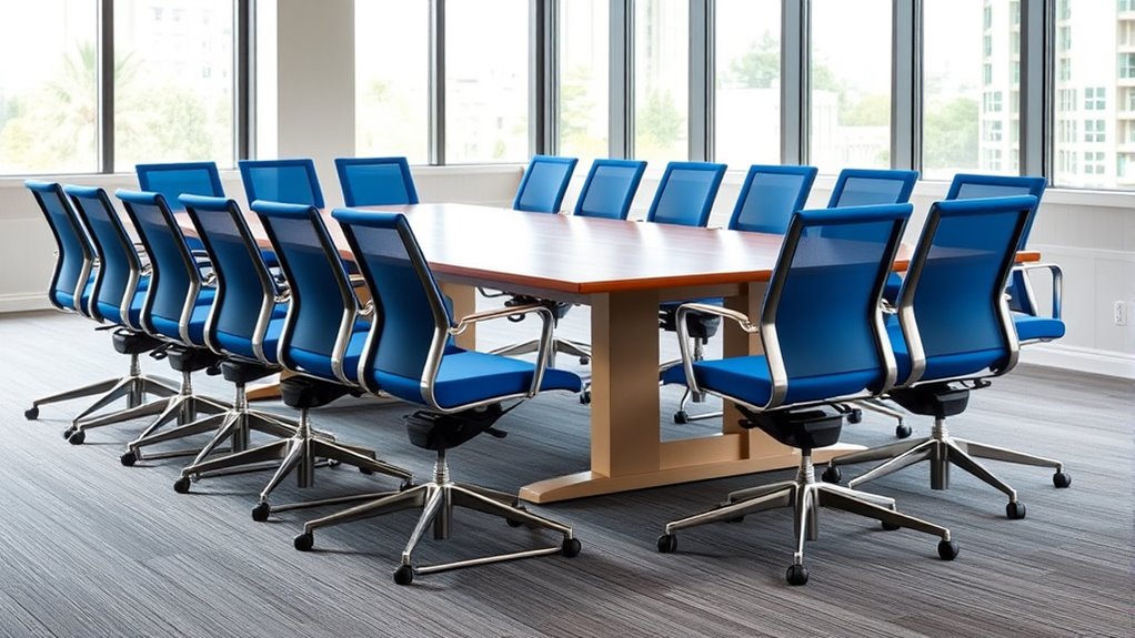 armless office chair selection