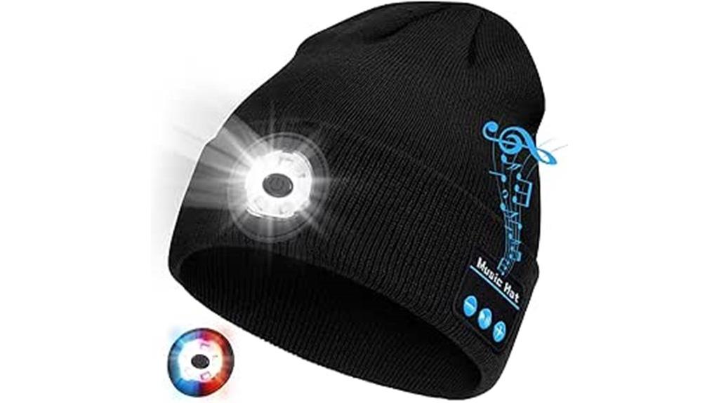 bluetooth light up musical beanie