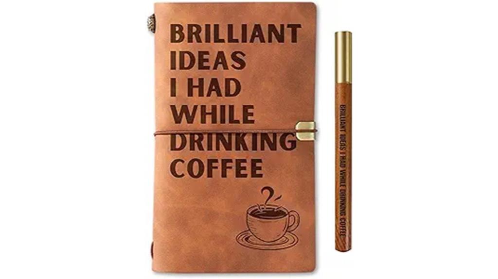 coffee lover s leather journal