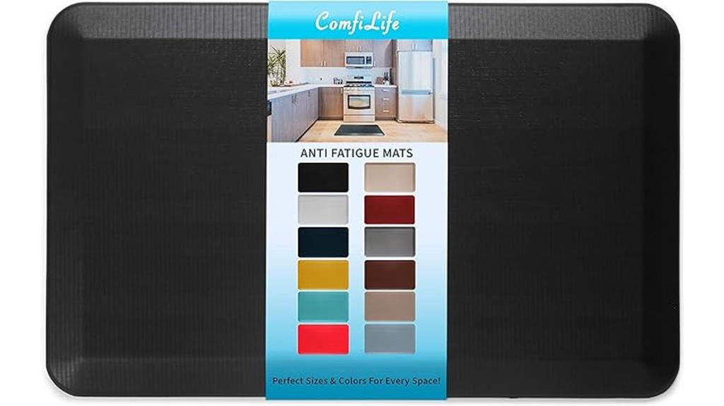 comfortable black floor mat