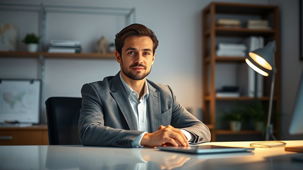 confident respectful camera presence