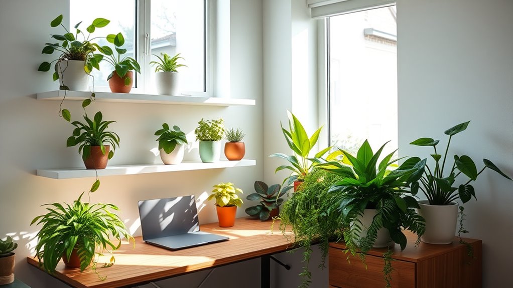 creative home office plant ideas
