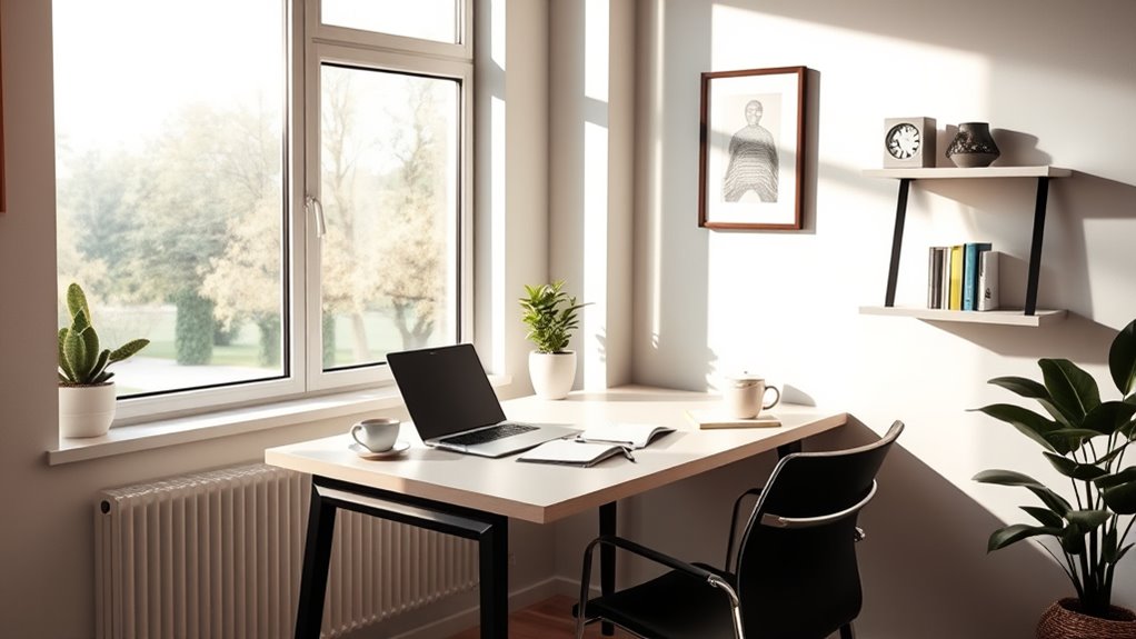 dedicated well lit workspace