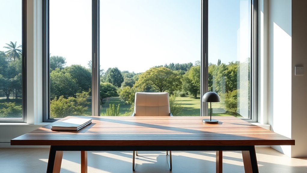 desk window facing considerations