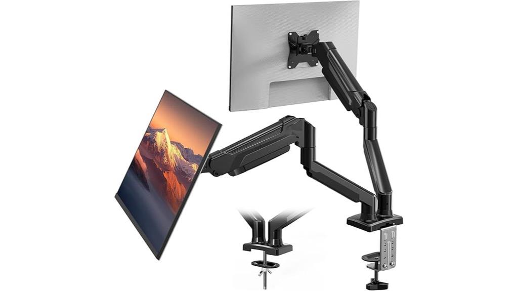 dual gas spring monitor mount