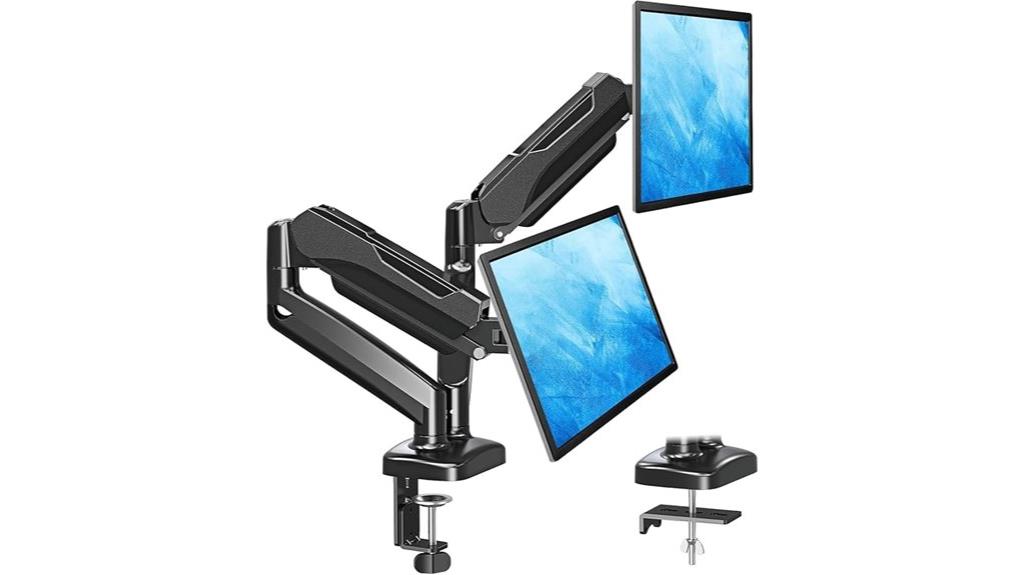 dual monitor desk mount