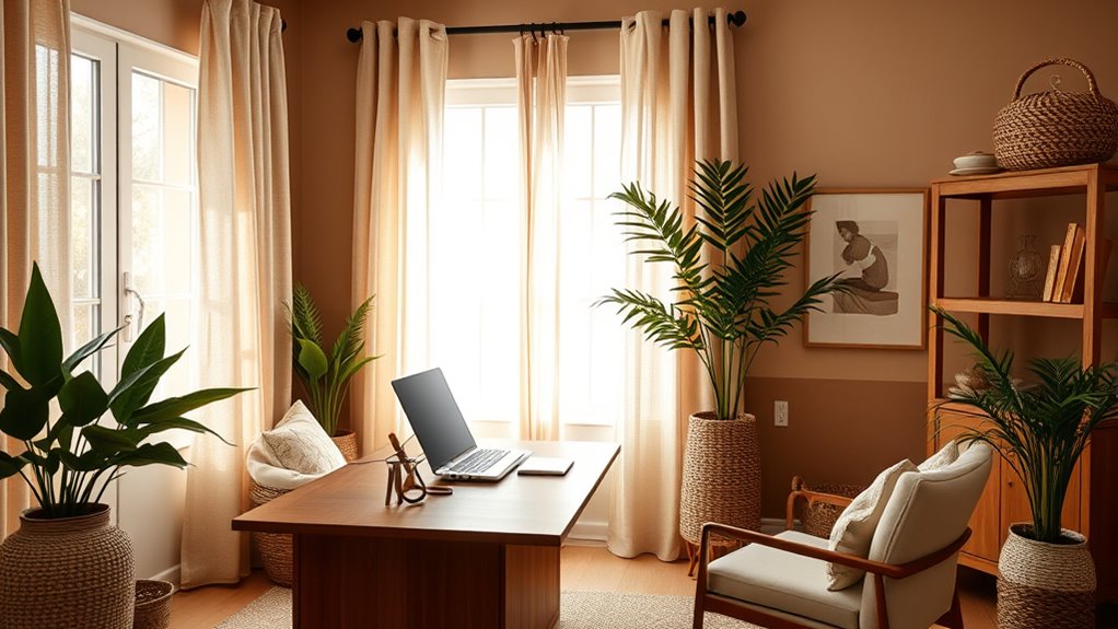 earth tones promote calmness