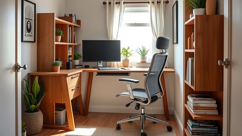 efficient compact workspace setup