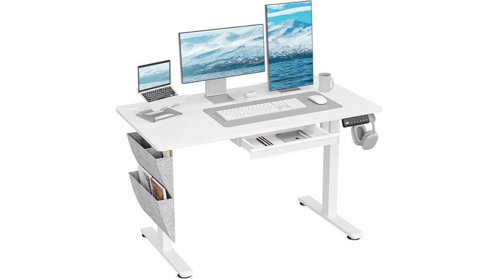 electric desk with drawers