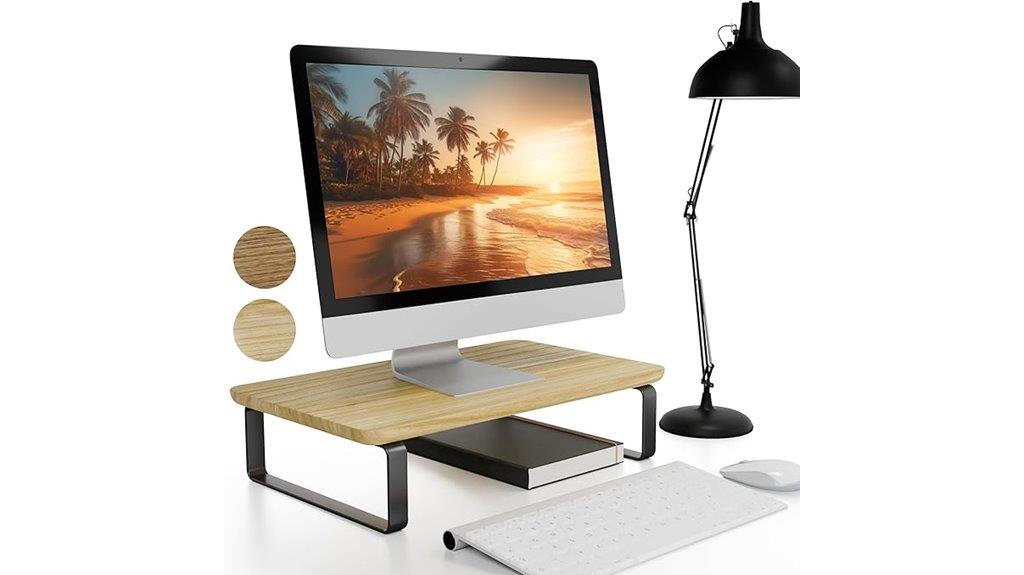 elegant wooden desk stand