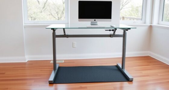 ergonomic standing workstation setup