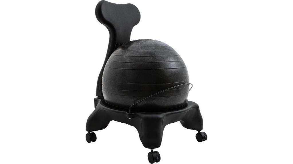 exercise ball chair with wheels