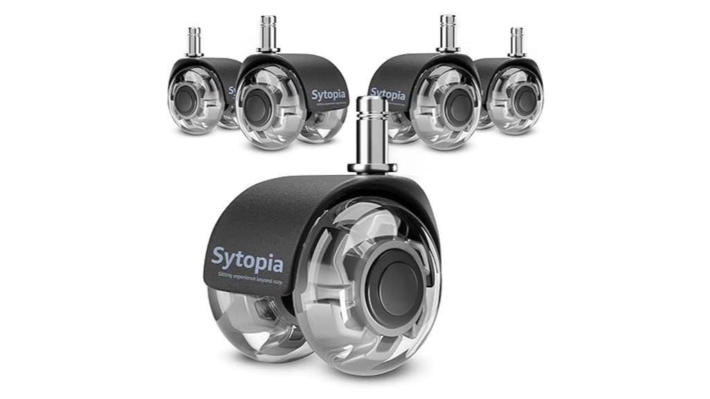 five 2 inch caster wheels