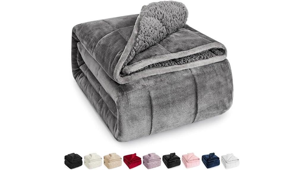 grey weighted blanket 15 lbs