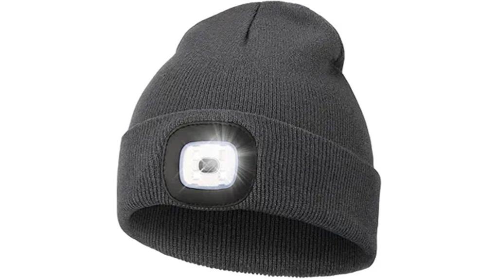 lighted unisex beanie rechargeable