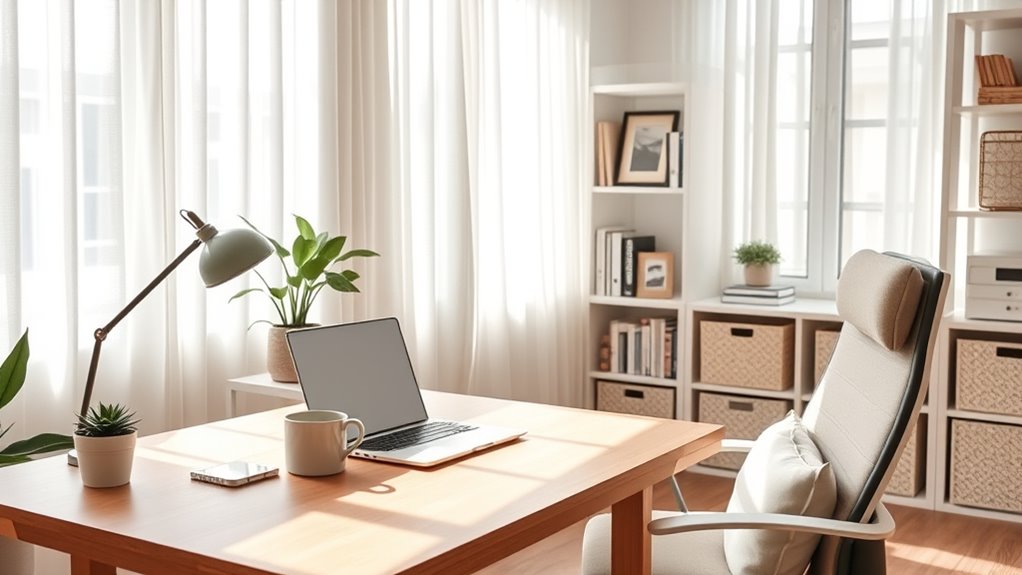 organized comfortable focused workspace