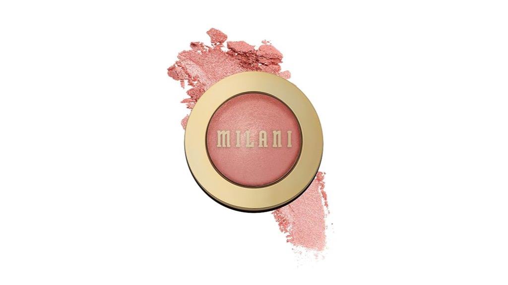 shimmery peachy cheek blush