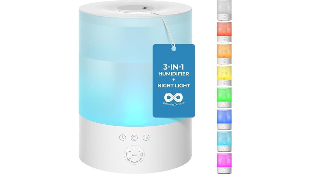 top fill humidifier with lights
