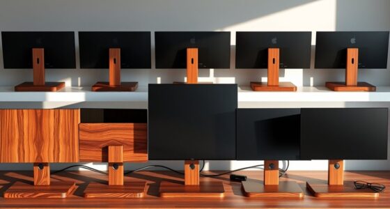top wooden monitor stands