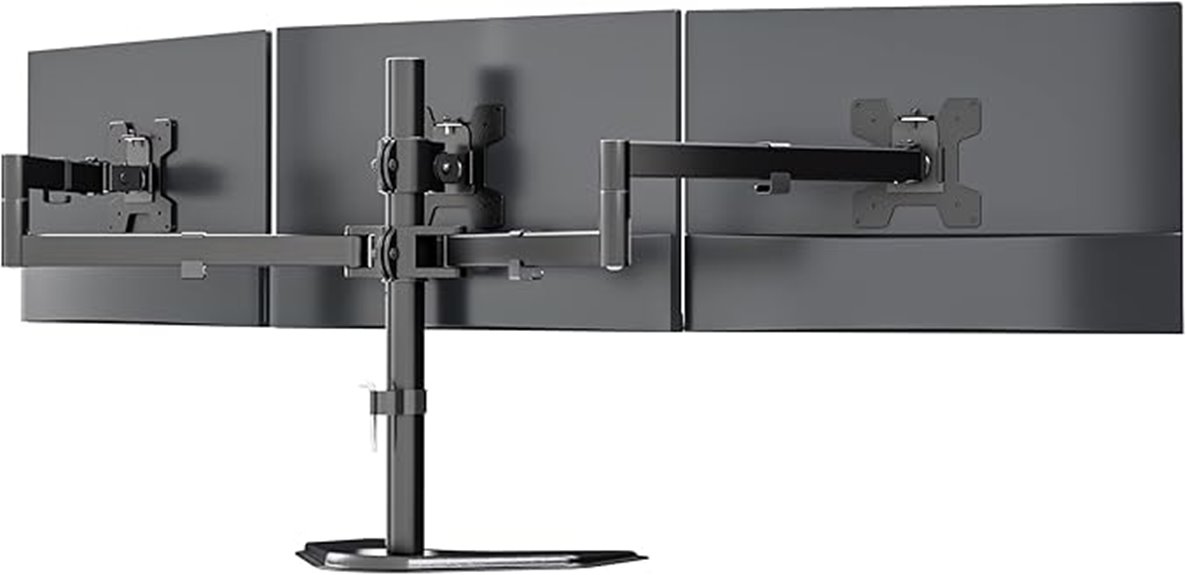triple monitor fully adjustable