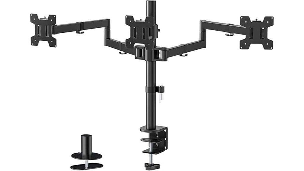triple monitor mount