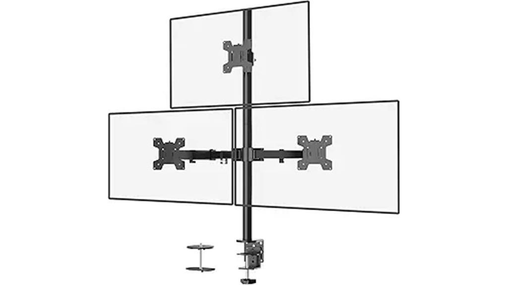 triple monitor mount bracket