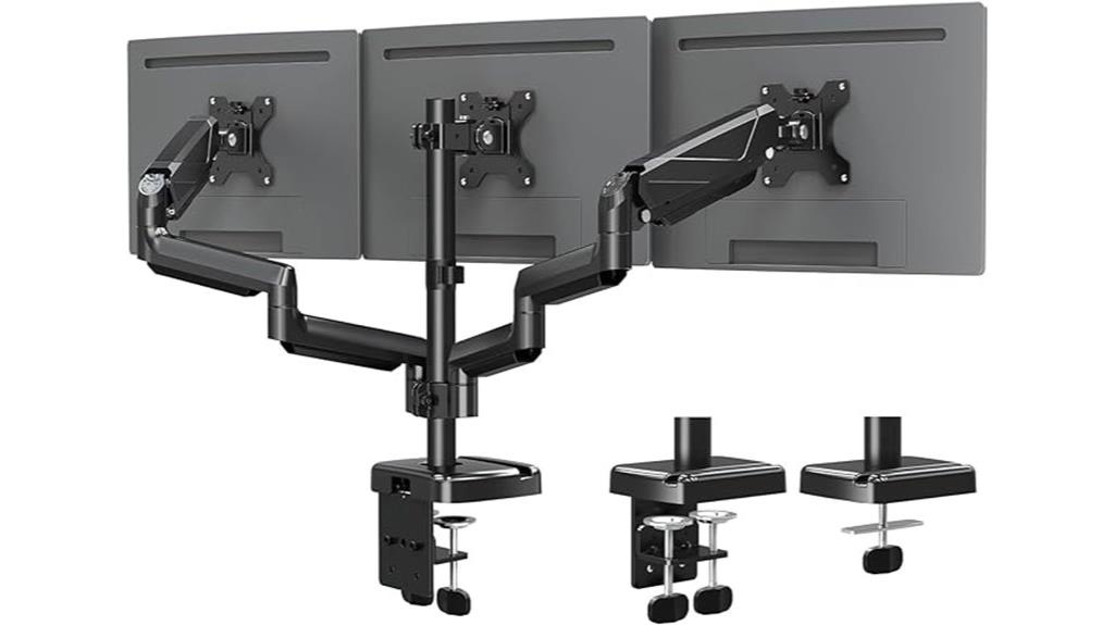 triple monitor mount setup
