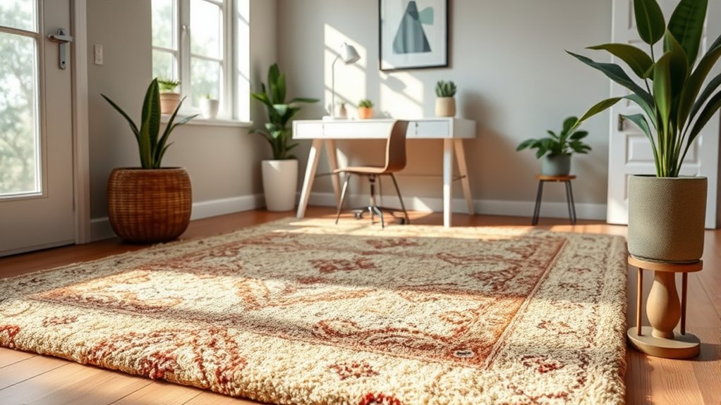 use thick plush rugs