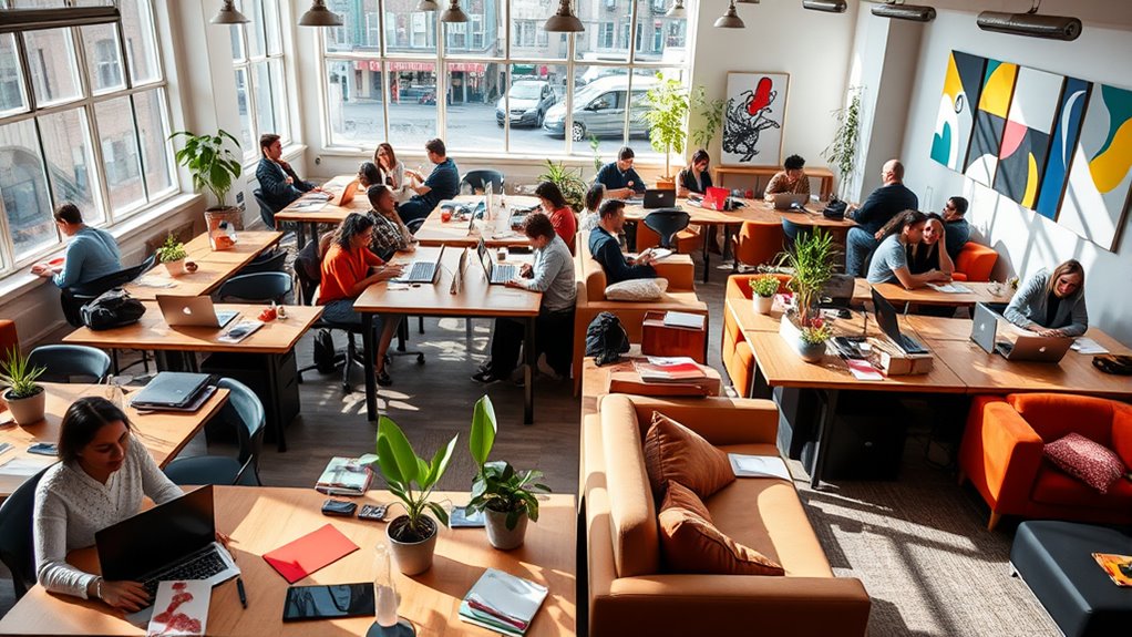 using shared office spaces