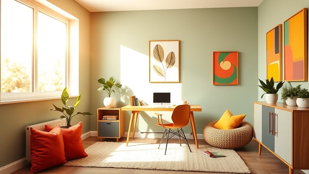vibrant accents boost creativity
