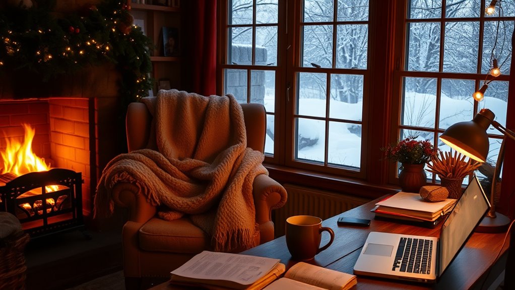 winter home office comfort