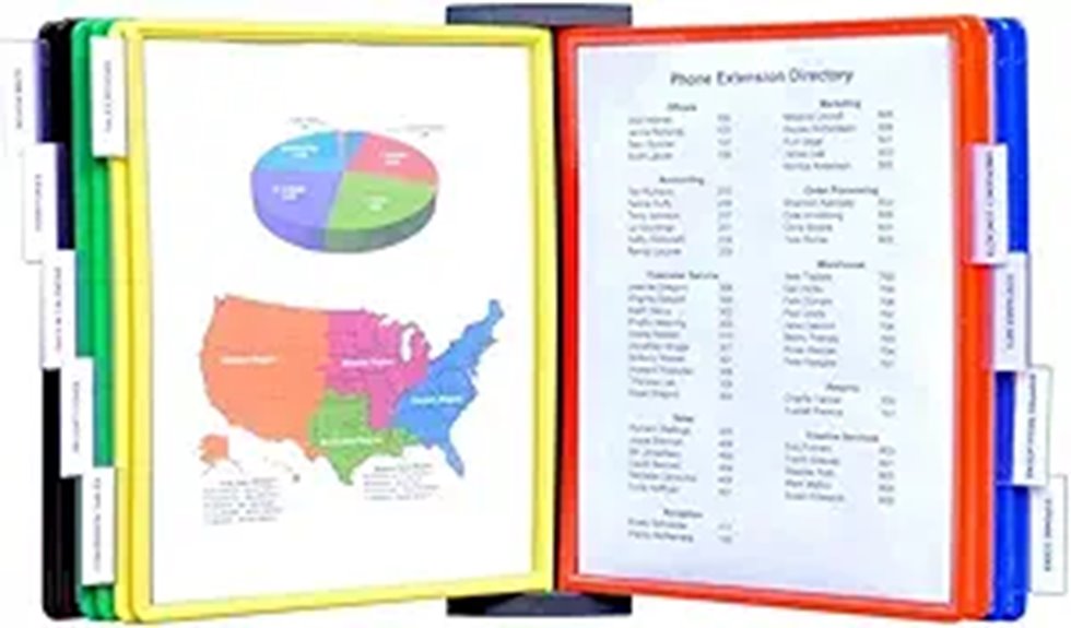 AdjustaView 10-Pocket Office Wall Organizer