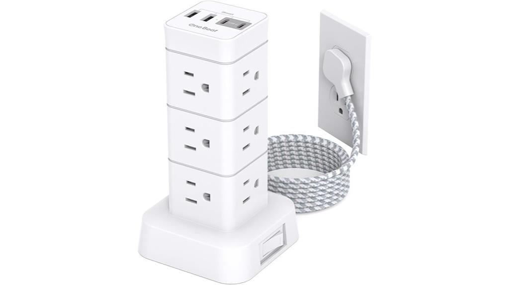 12 outlet usb tower