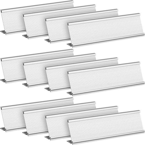 LEIFIDE 12 Pack Aluminum Name Plate Holders