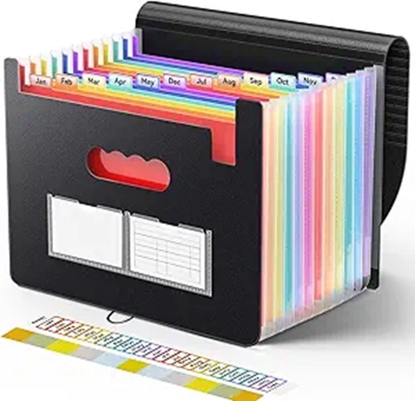 Sooez Accordion File Organizer with 13 Pockets