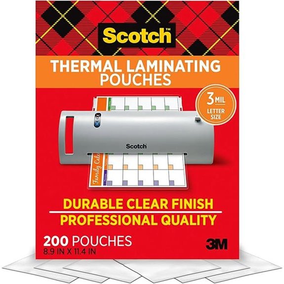 Scotch Thermal Laminating Pouches 200 Count