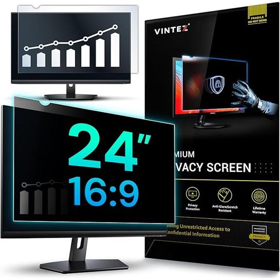 VINTEZ 24-Inch Privacy Screen for Monitors and Laptops