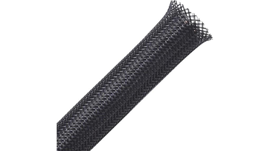 50ft black braided sleeving