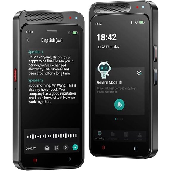 AI Voice Recorder with 80GB and AI Transcription